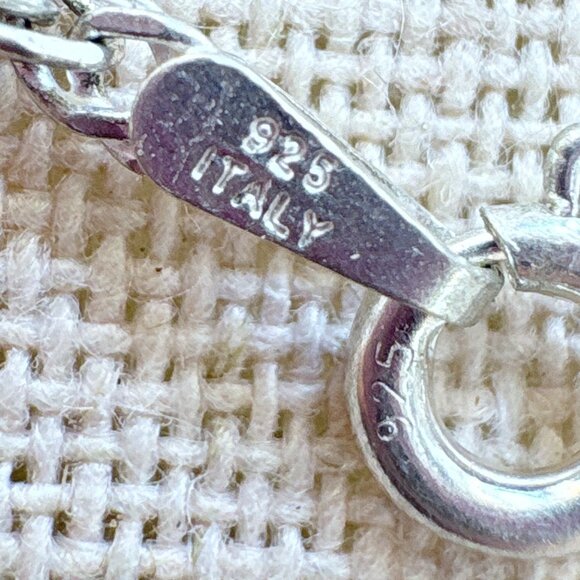 VTG Sterling Silver 925 Multi-Gemstone Elephant Pendant Necklace Size 24" Length - Picture 7 of 13